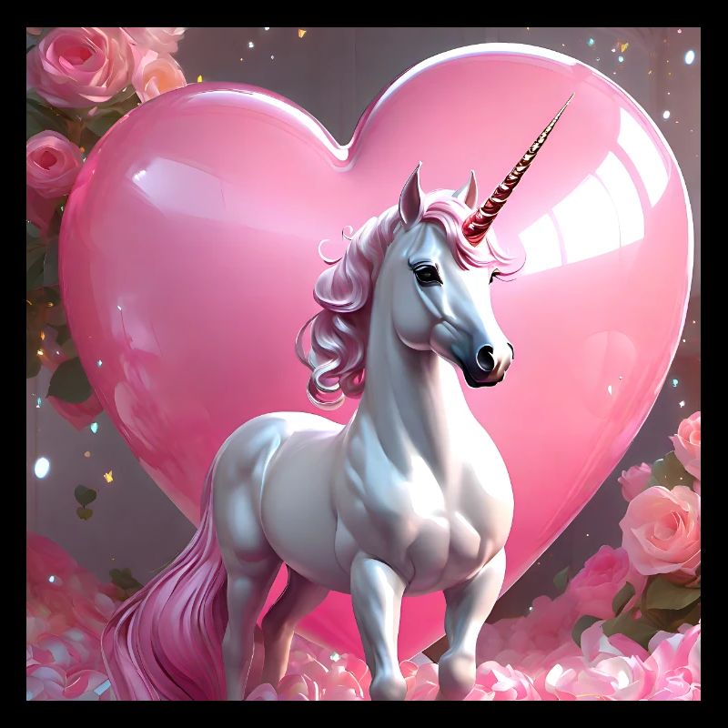 Einhorn pink Herz