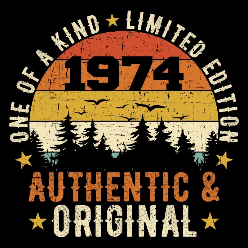 Original 1974 Cadeau D'anniversaire 1974 Authentic