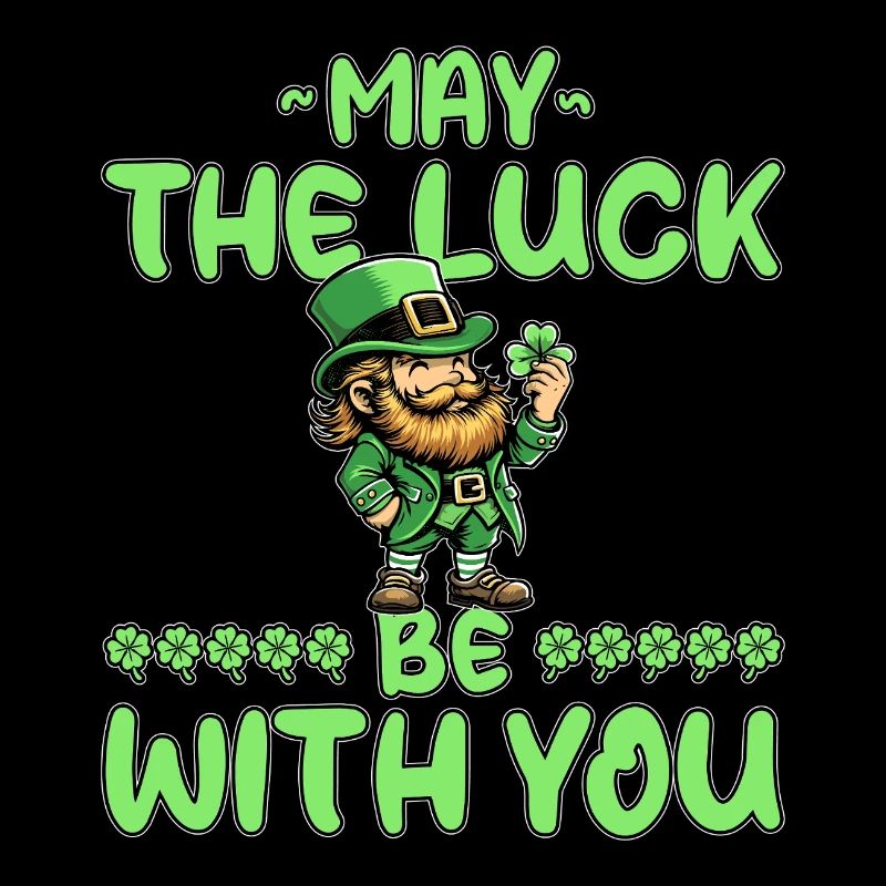 Saint-Patrick Leprechaun Lucky Saying Shamrock