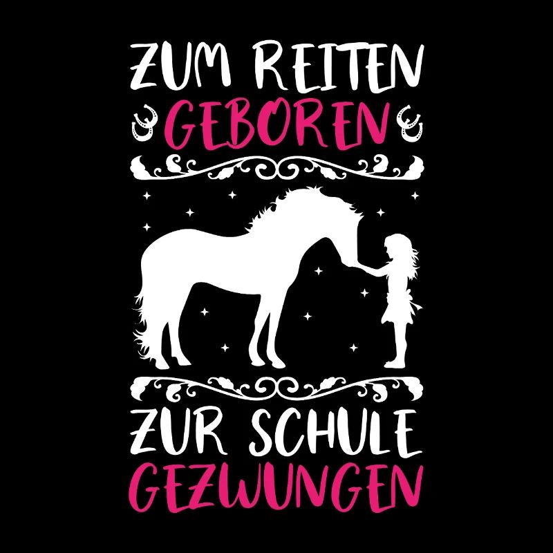 Pferd Mädchen Reiten Schule Schülerin Lustig