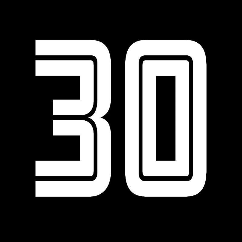 Trikotnummer 30 – Geschenk zum 30-jährigen Jubiläum