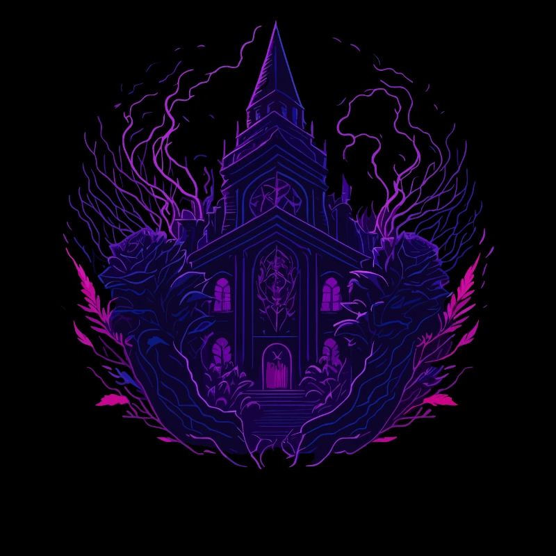 Mystical Purple Neon Nights