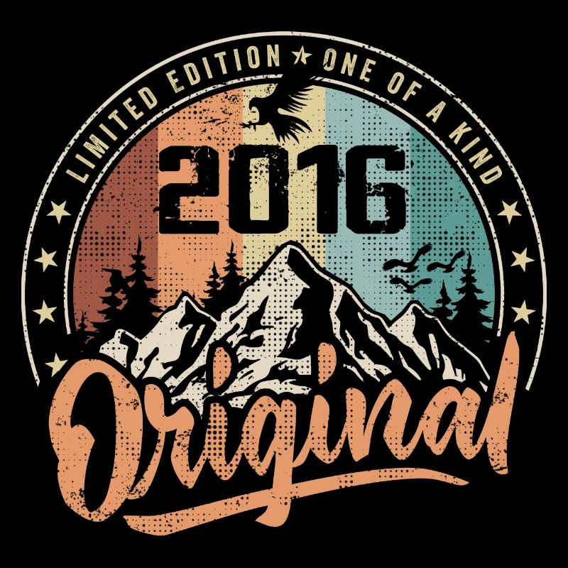 Original 2016 Retro Birthday Gift Born In 2016