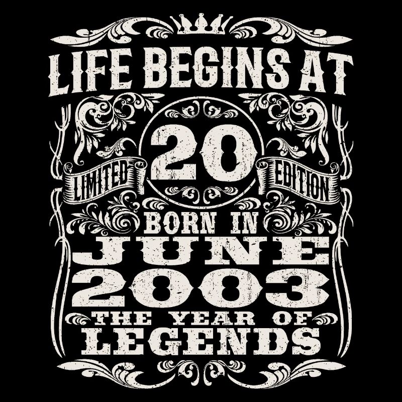 la vie commence à 20 ans - né en juin 2003