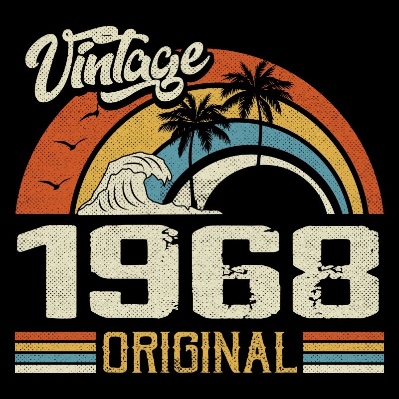 Vintage 1968 Vintage Retro Anniversary Gift