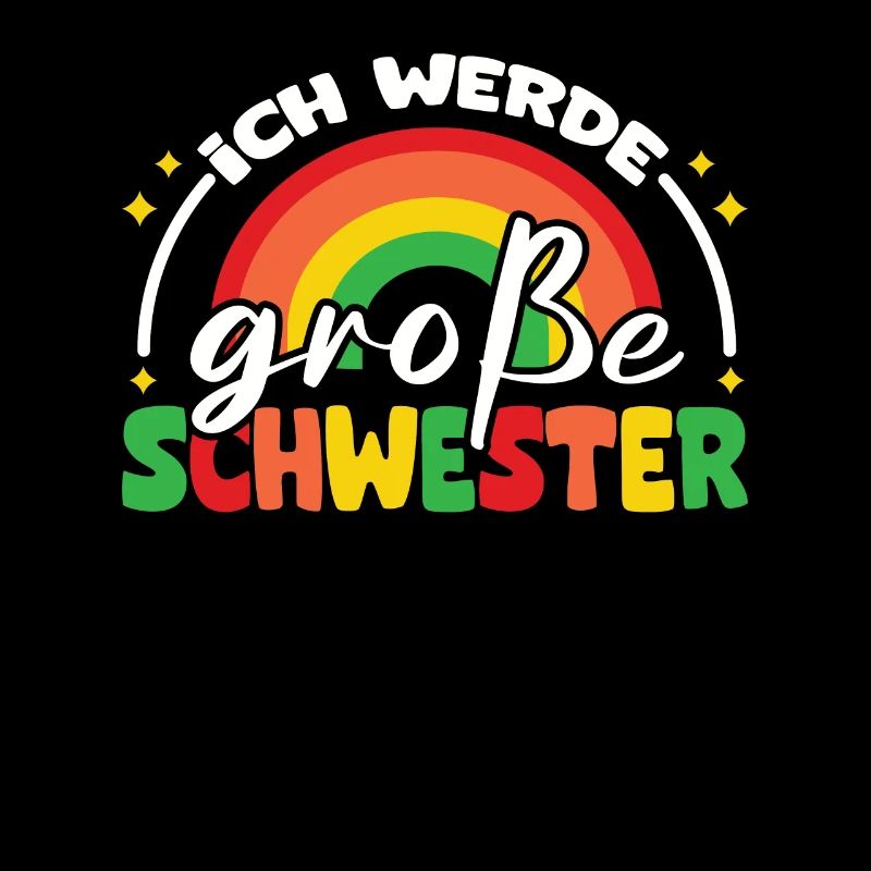 Große Schwester Regenbogen Süßes Geschwister 2024
