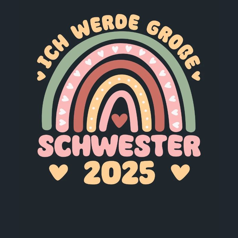 Große Schwester Regenbogen Süßes Geschwister 2025