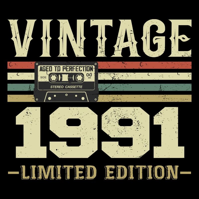 Vintage 1991 Retro 1991 Birthday Gift