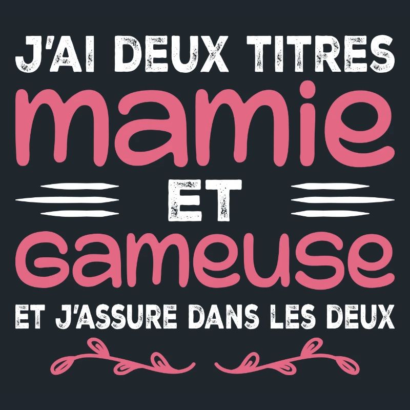 Zwei Titel Granny Gameuse | Geek | Großmutter