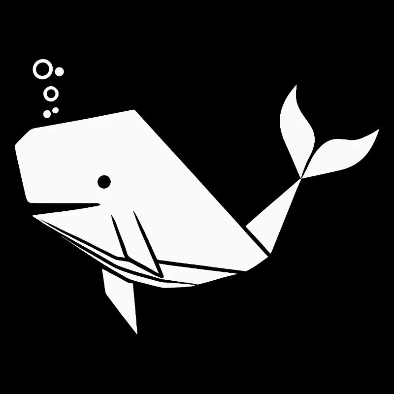 Polygone de baleine - Conception minimaliste de créature marine