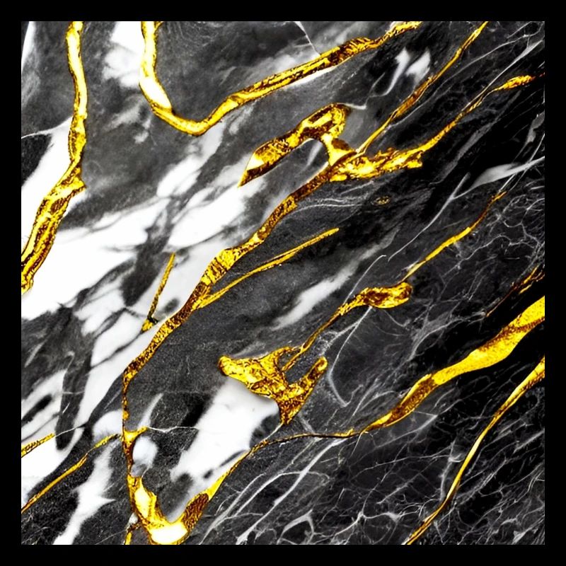 Marmor Optik Schwarz Gold