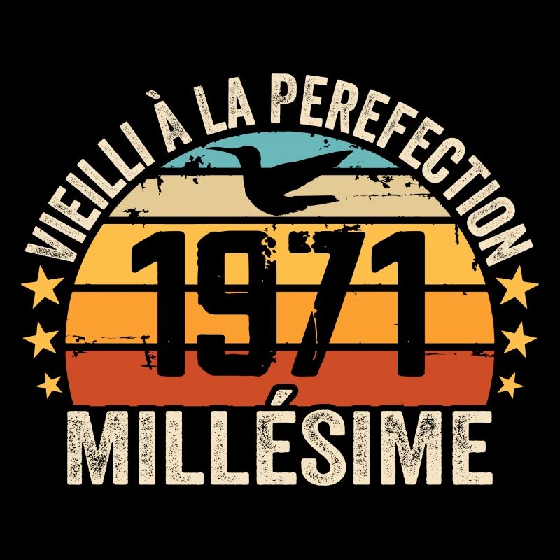 Millésime 1971 Cadeau D’anniversaire Rétro 1971