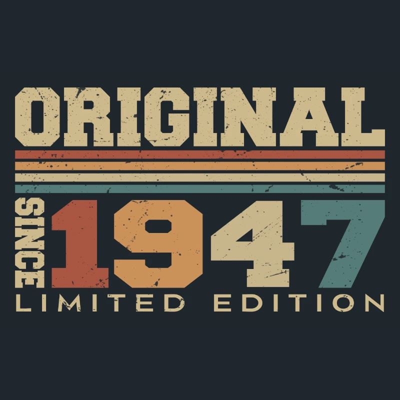 Original 1947 Rétro Cadeau 77 e Anniversaire 1947