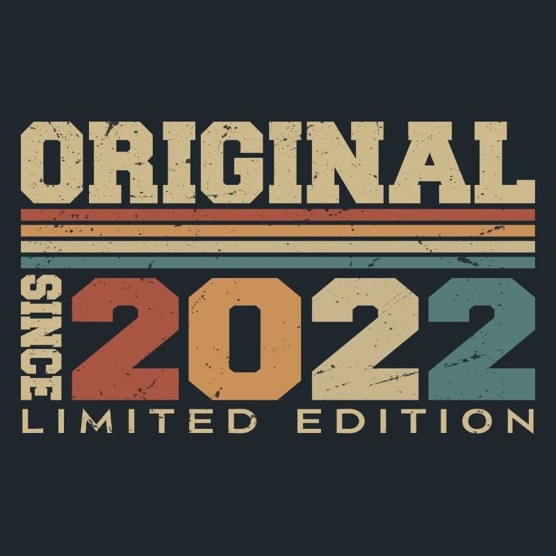 Original 2022 Rétro Cadeau 2e Anniversaire 2022