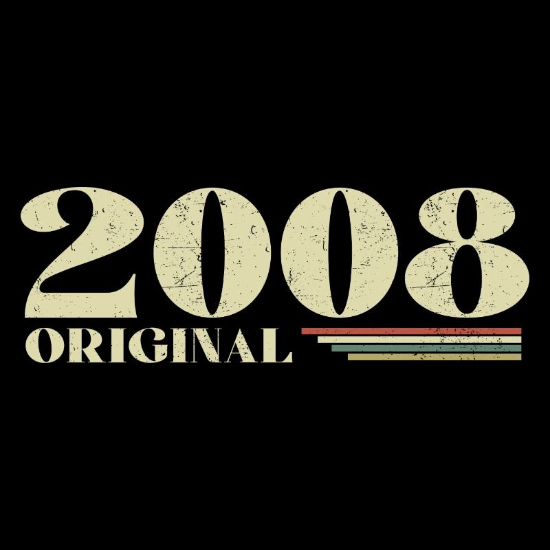 Original 2008 Vintage 2008 anniversaire 2008 rétro