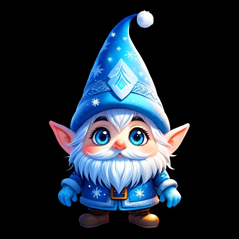 Gnome de Noël bleu avec chapeau pointu