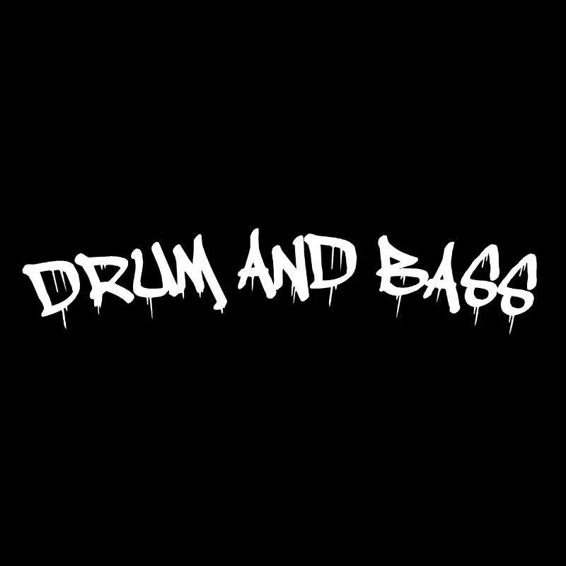 DRUM AND BASS Graffiti Drippy Style Backprint