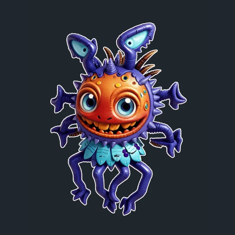 Lila Alien-Fliege