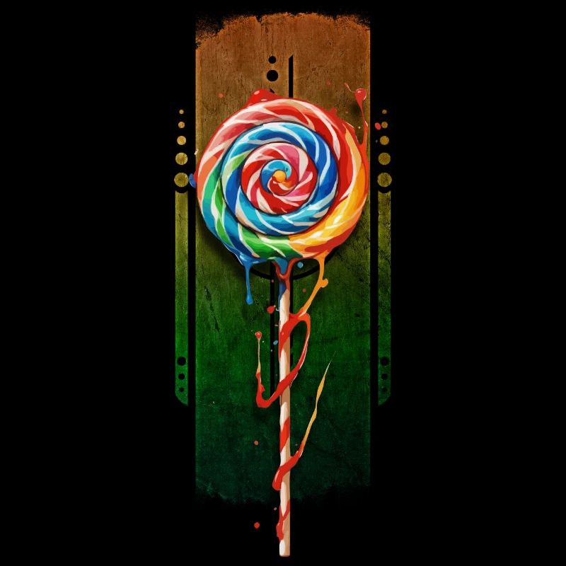 Whimsical Swirl: Multicolored Popsicle