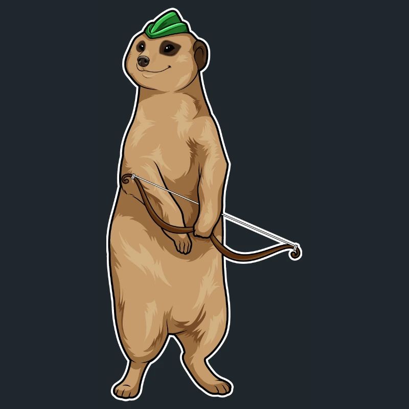 Erdmännchen Bogenschütze Bogen