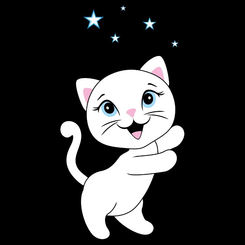 Chaton attrape des étoiles