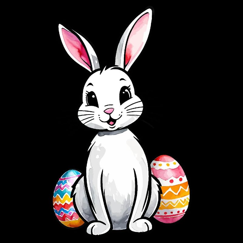 Lapin de Pâques Aquarelle de Pâques
