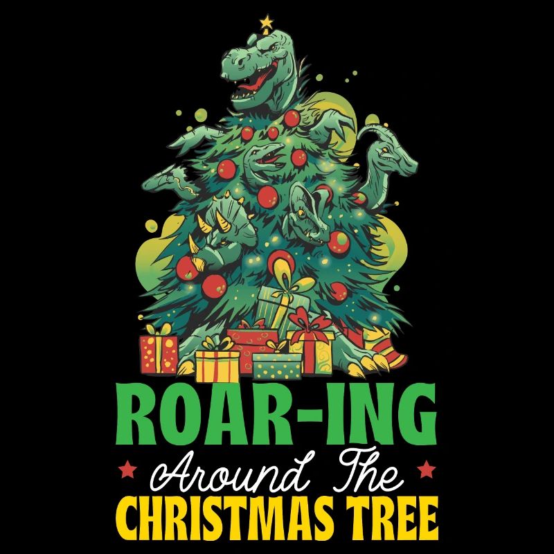 Dinosaurier-weihnachtsbaum, Weihnachtsmann,