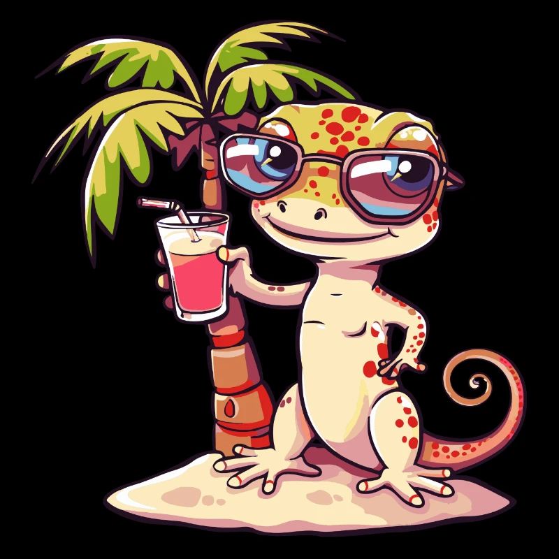 Bande dessinée Lizard Summer Beach