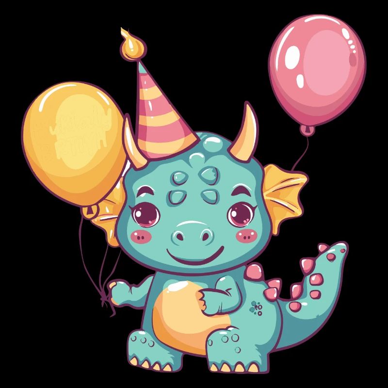 Dinosaur triceratops Birthday Comic