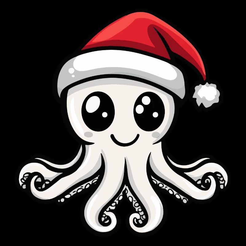 Octopus Christmas Cute