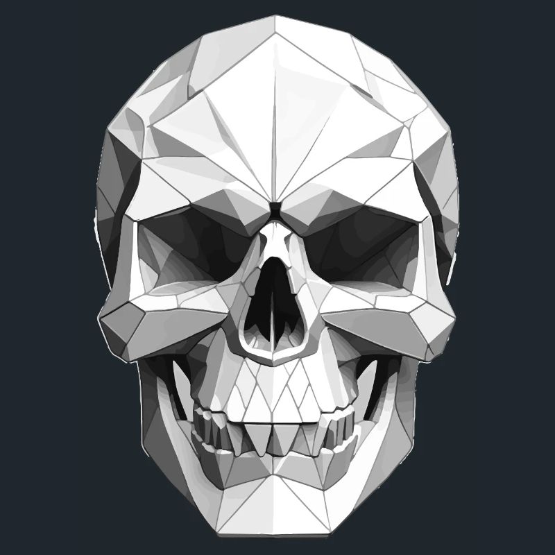 Crâne - Design Low Poly