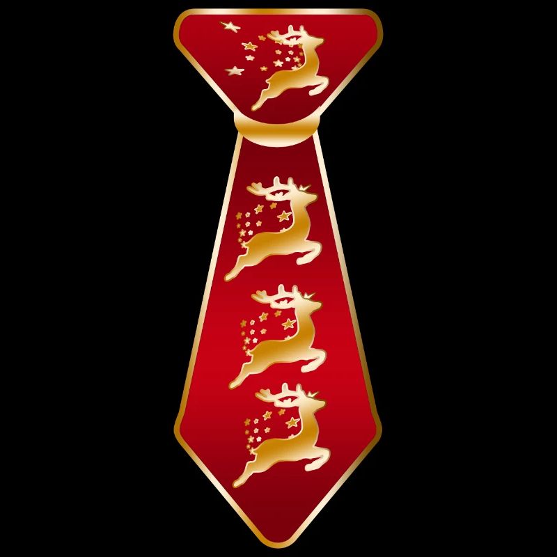 Reindeer Silhouette Festive Tie