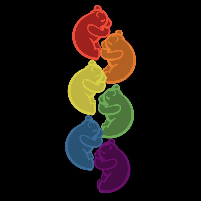 Sleeping Rainbow Bears Lgbt Gift Idea