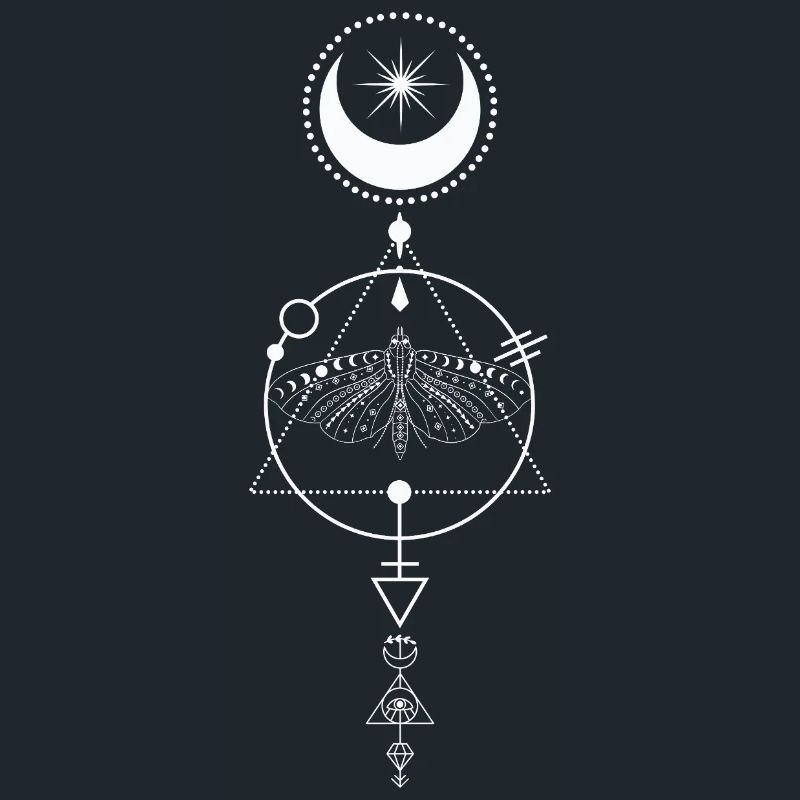 Celestial Moth Alchemy Glyph