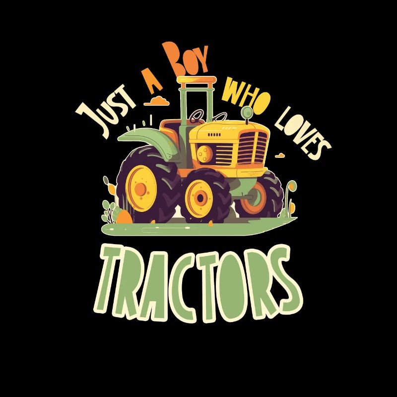 Juste un garçon qui aime les tracteurs - design mignon