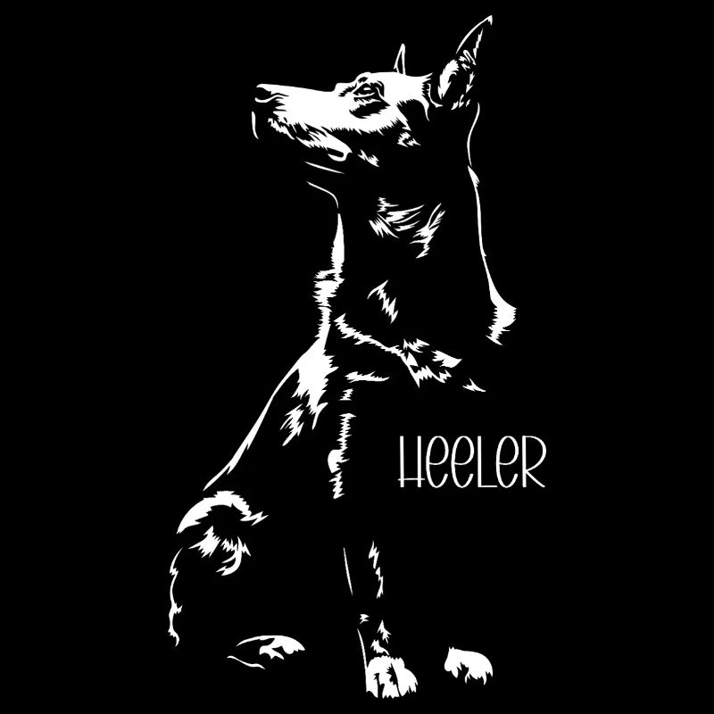 Heeler Silhouette Cattle Dog Hunde Hund Wilsigns
