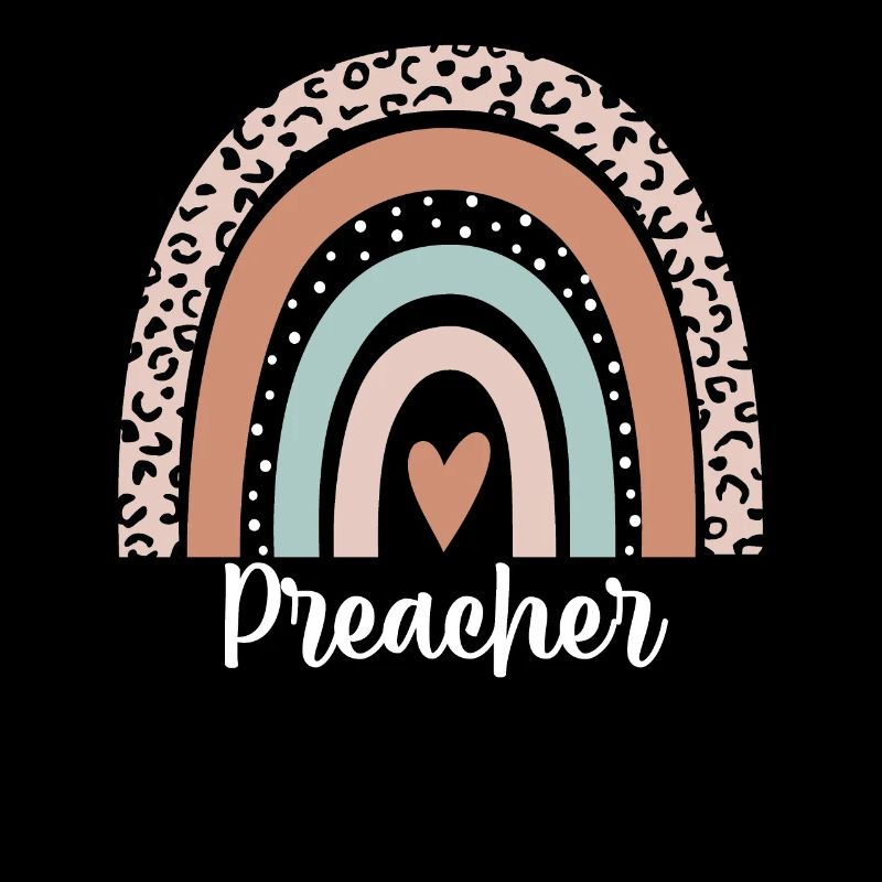 Preacher Rainbow Leopard Funny Preacher