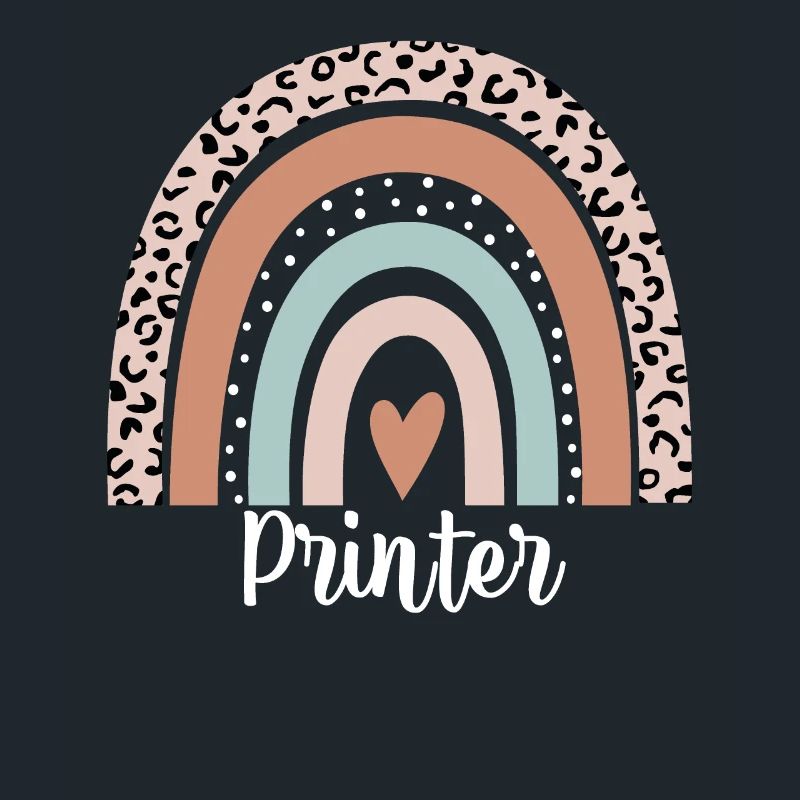 Printer Rainbow Leopard Funny Printer Appreciation