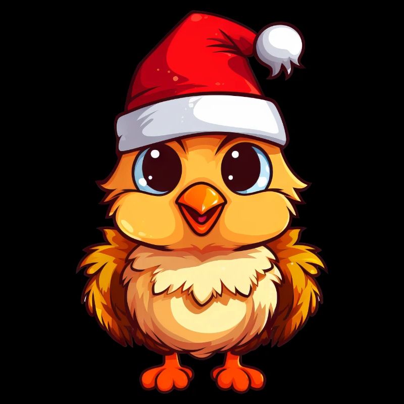 Festive chick: Christmas joy in plumage