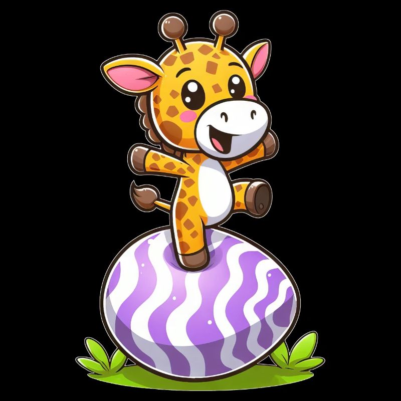 Easter Egg Giraffe, Dancing Balancing Art