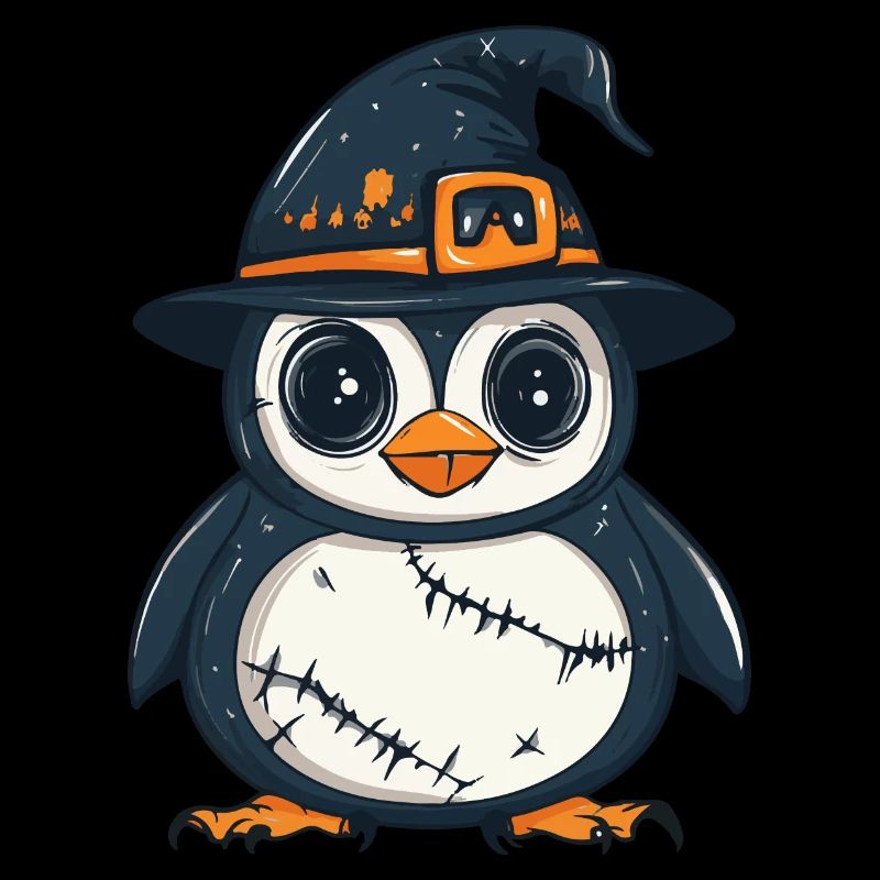 Penguin Halloween Zombie
