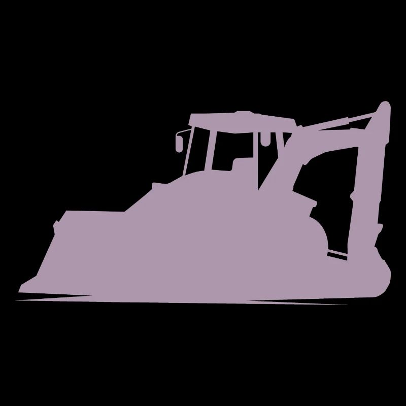 Excavator operator and construction equipment operator Silhouette –