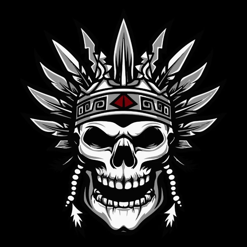 Häuptling Apache Totenkopf Indianer