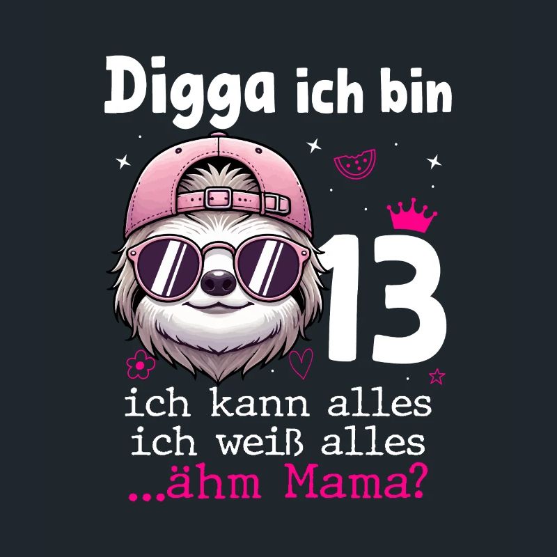 Digga Ich Bin 13 Kindergeburtstag Mädchen