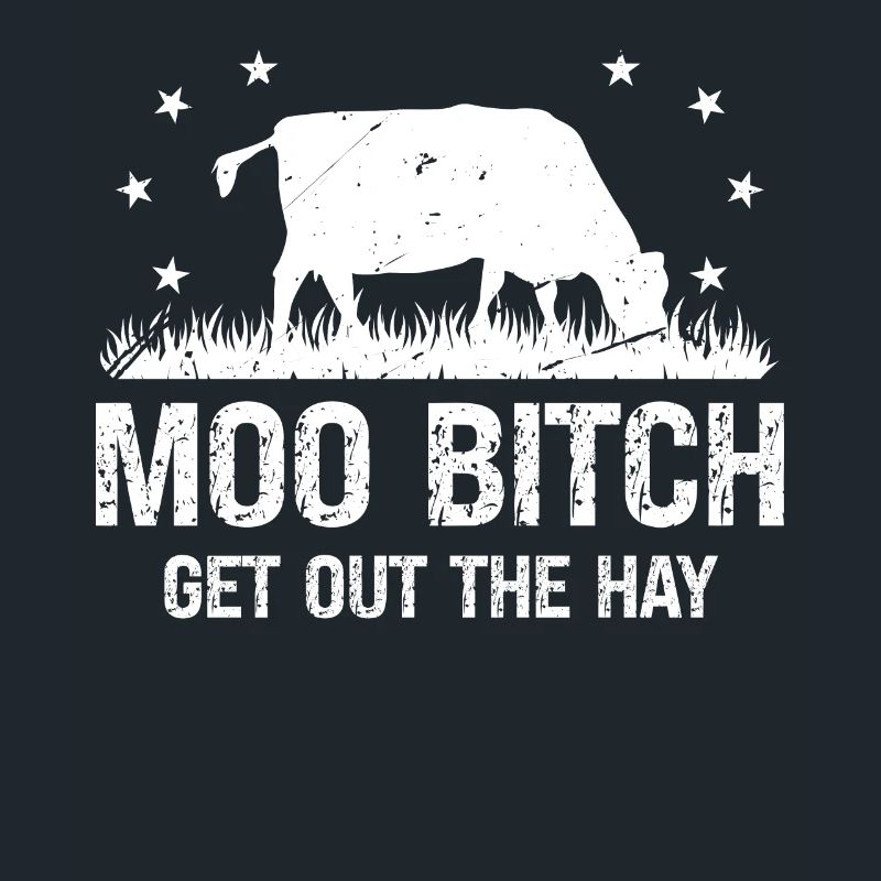 Moo, out with the hay