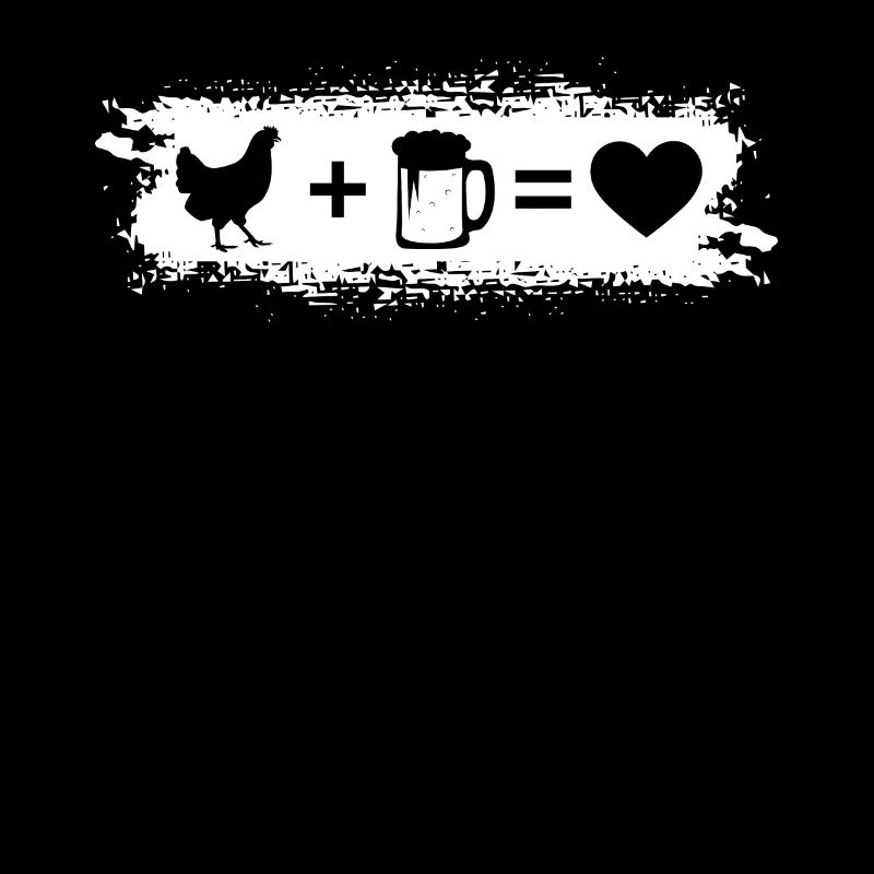 Grunge Rectangle - Coeur - Bière - Poule -