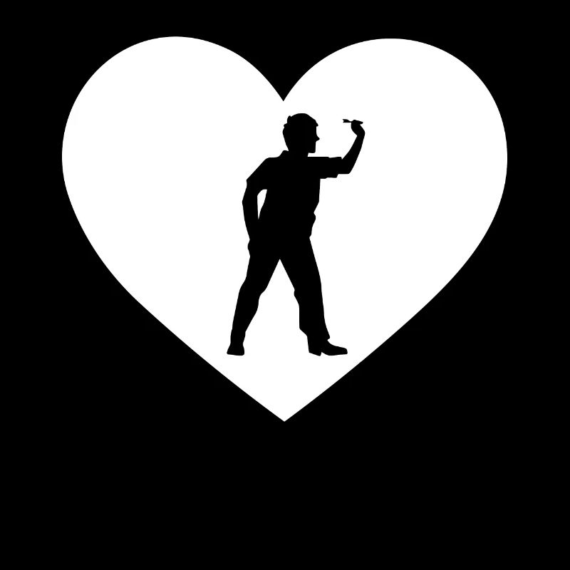 Heart shape - darts player -