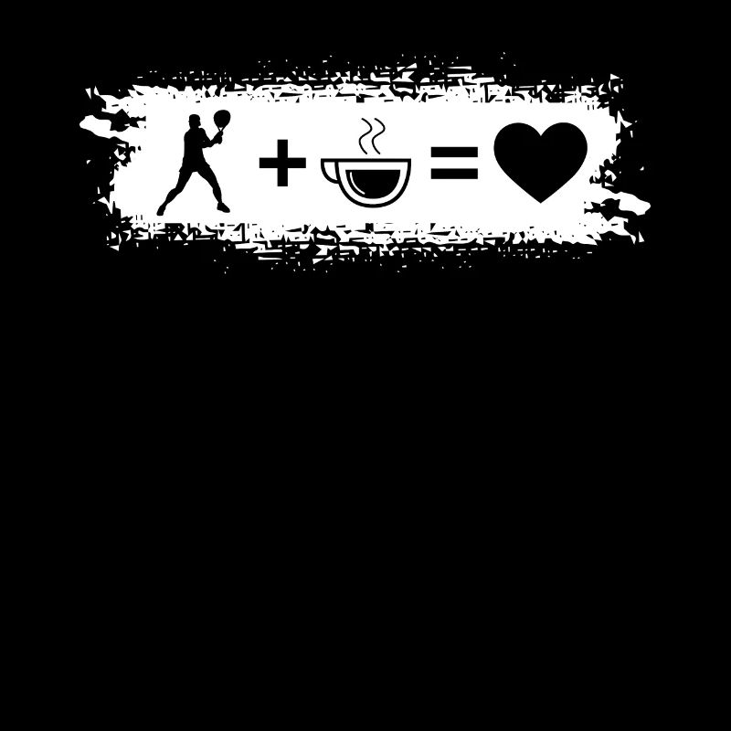 Grunge Rectangle - Heart - Coffee - Tennis Playing