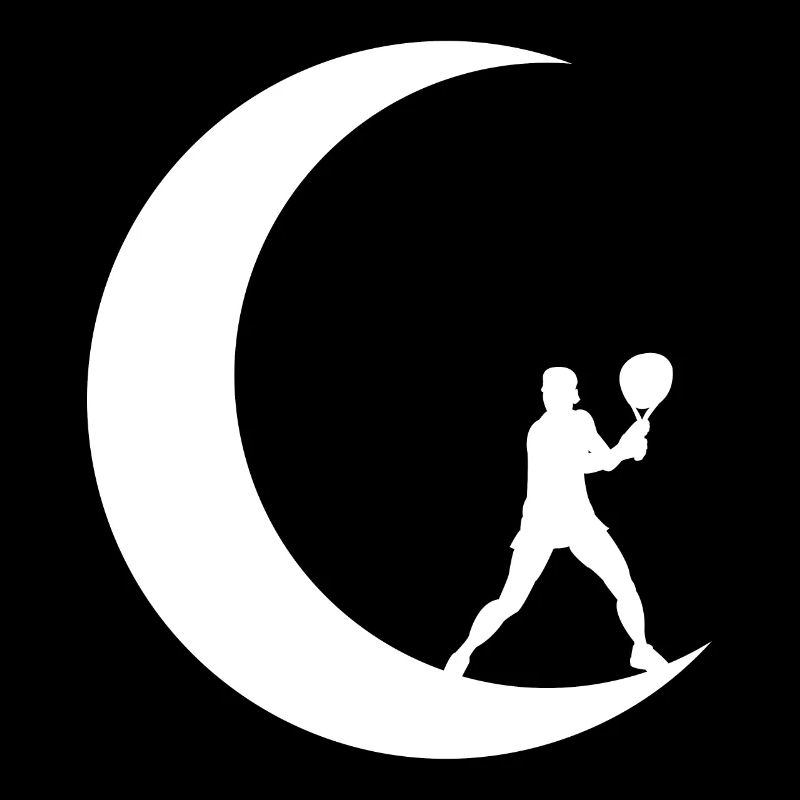 Crescent Moon - Tennis Playing Man -