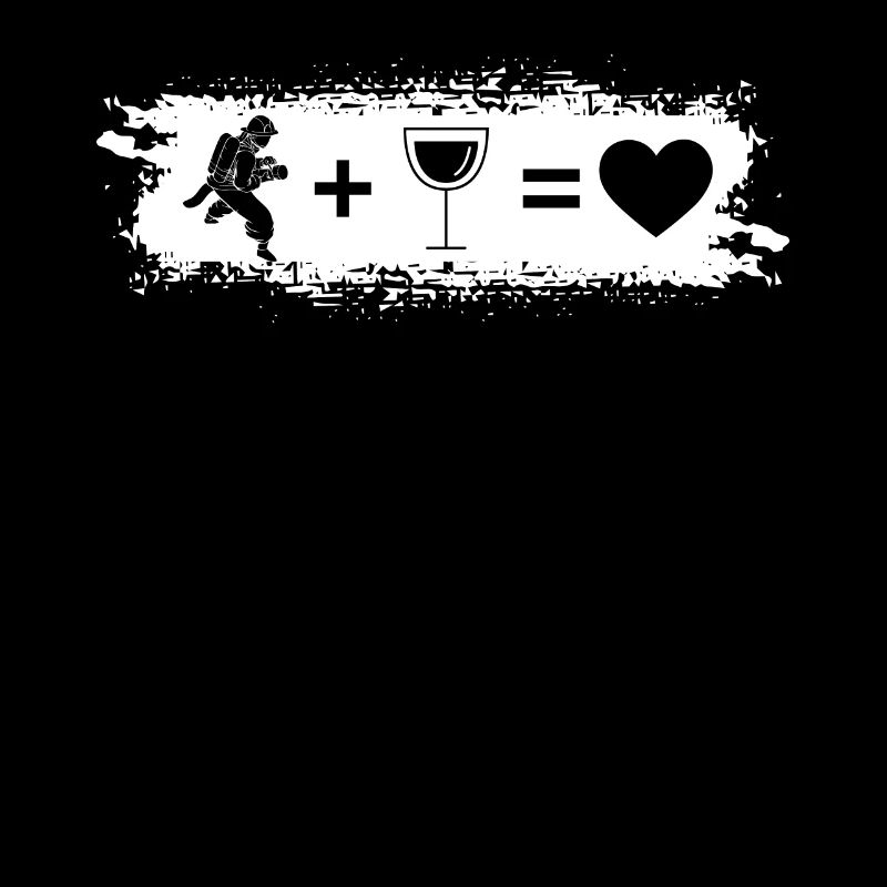 Grunge Rectangle - Coeur - Vin - Pompiers -
